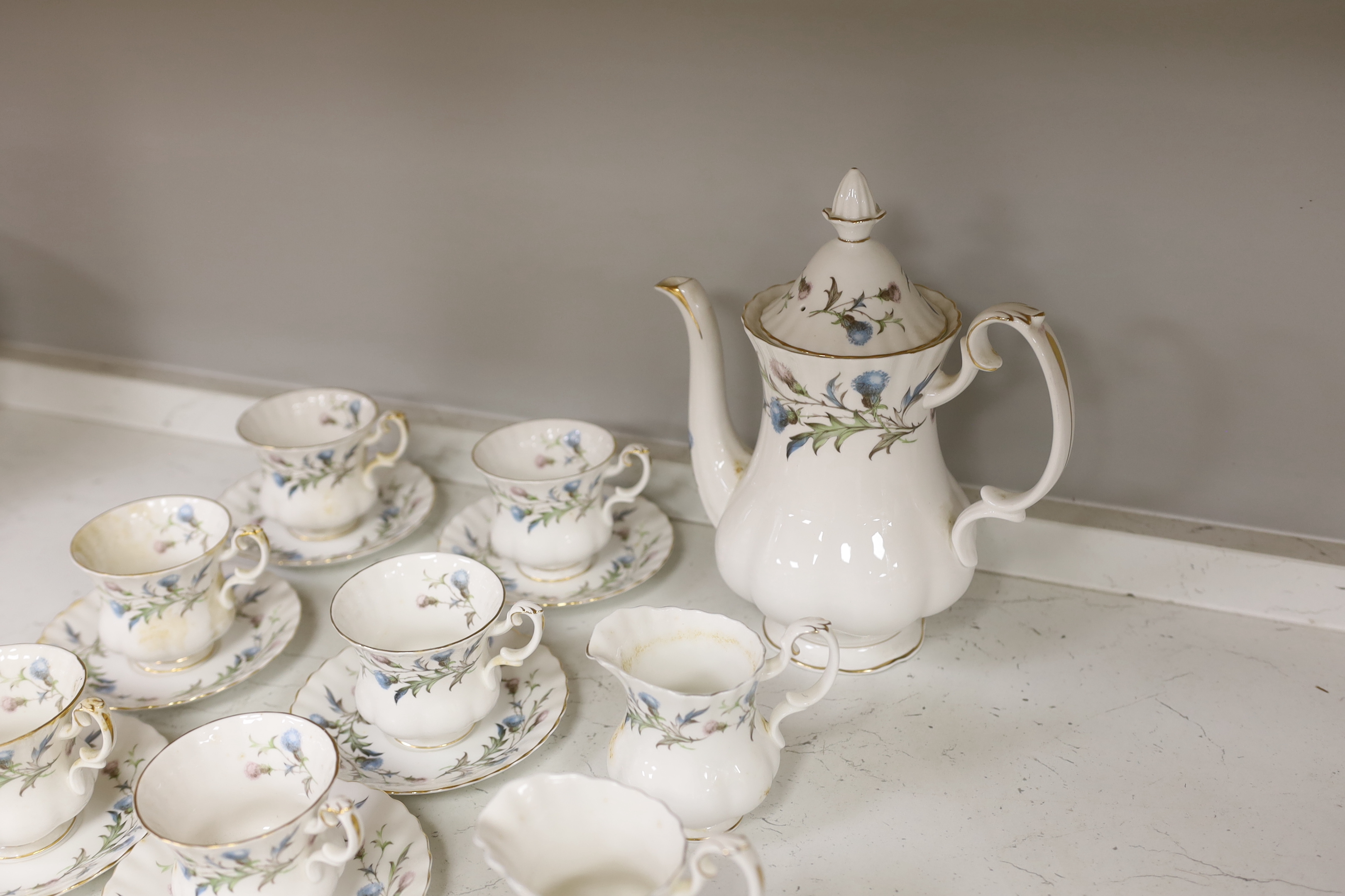 A Royal Albert Brigadoon coffee set